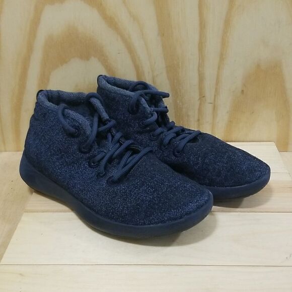 Allbirds Wool Runner-up Mizzle Shoes Sneakers Navy Blue Size Womens 10 - Picture 1 of 8